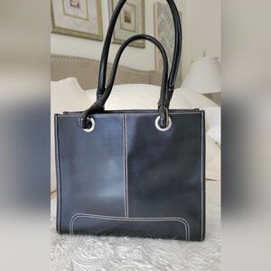 Wilsons Leather Structured Black Bag